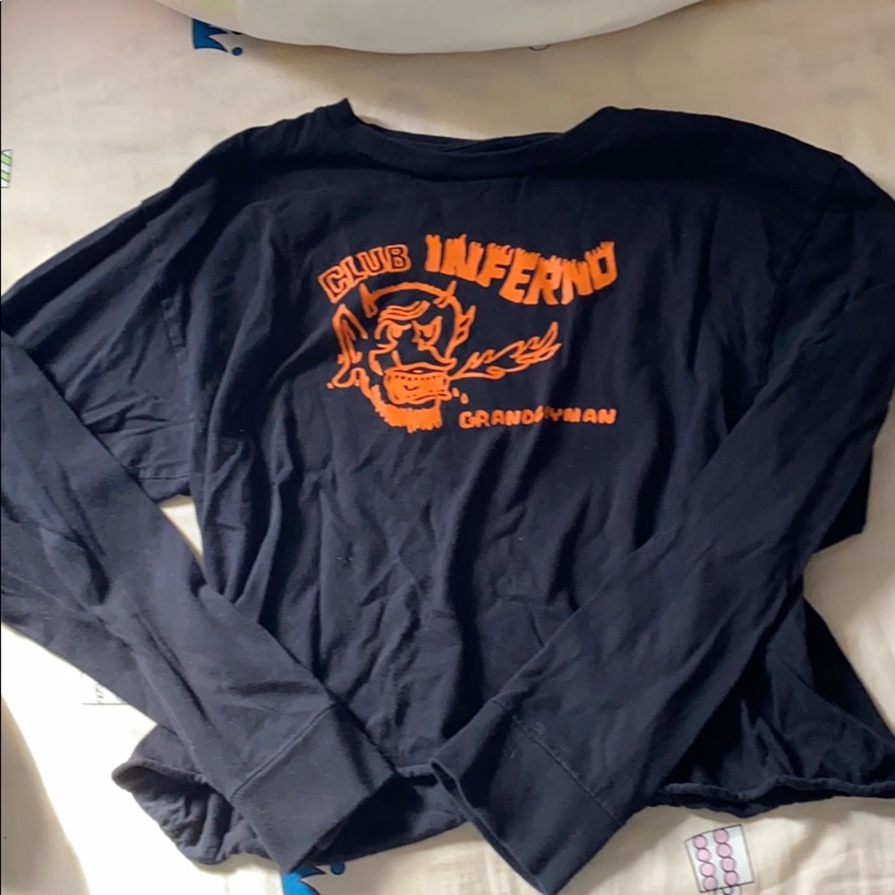 brandy melville black long sleeve top